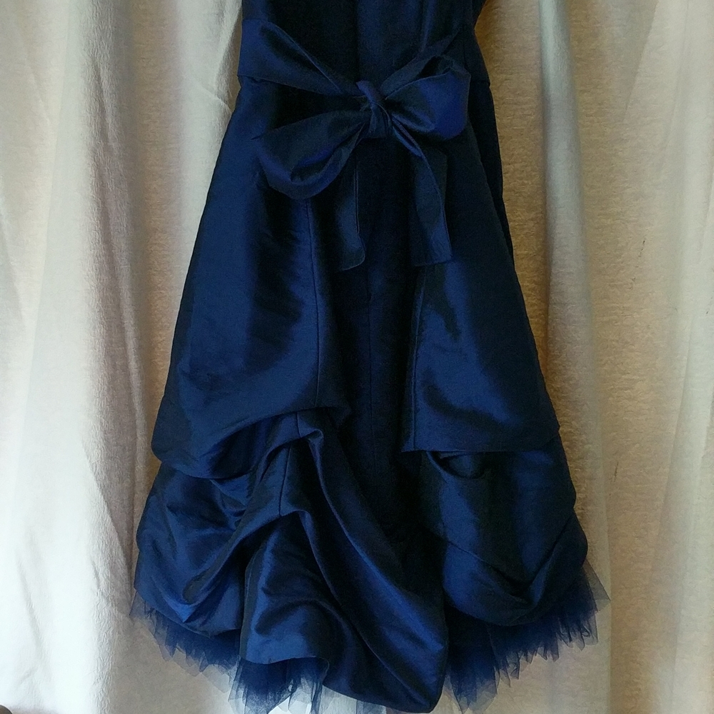 B2 Prom Homecoming Wedding Evening Strapless Dress Midnight Royal Blue Sz6 NWOT - Picture 5 of 12